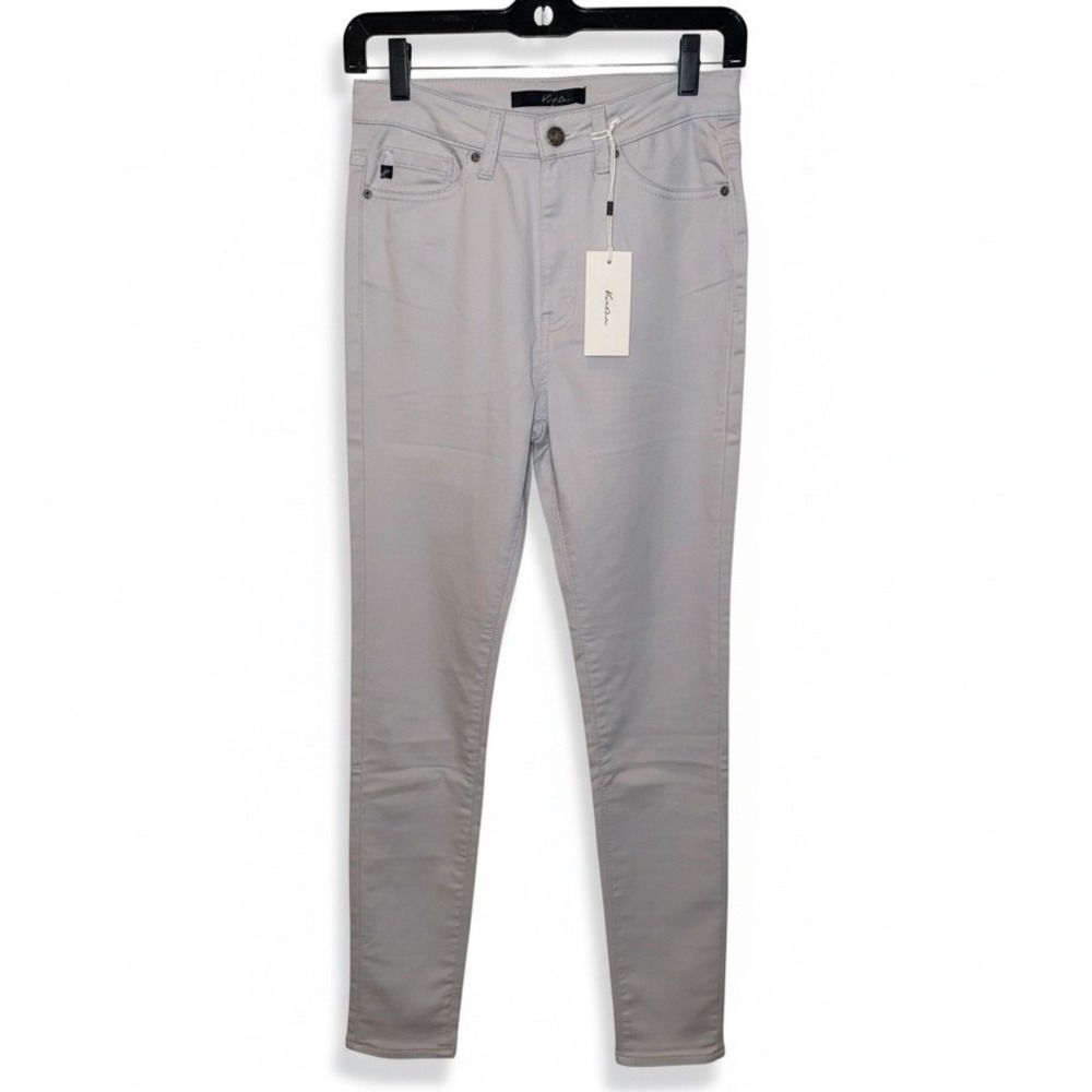 KanCan Womens High‎ Rise Skinny Jeans Light Grey KC5002VS Cut 2174 NWT 11 (29")
